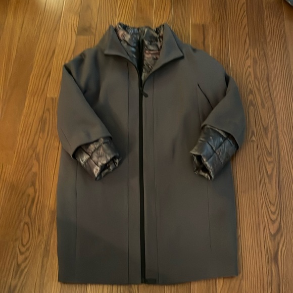 Amazing 2 Coats in One Like New slate gray Nikki Jones size M Coat Set - Picture 1 of 11